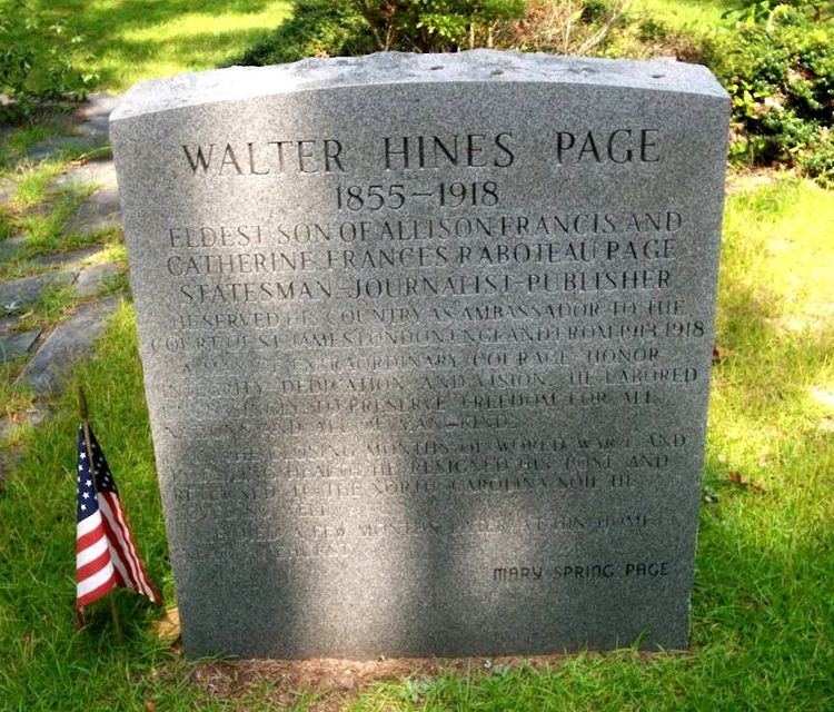 Walter Hines Page Walter Hines Page 1855 1918 Find A Grave Memorial
