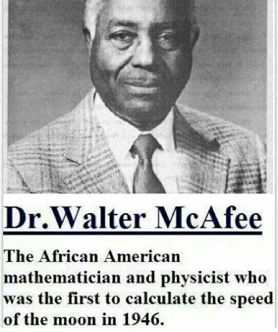 Walter McAfee Dr Walter McAfee The First Man To Ever Calculate The Speed Of The