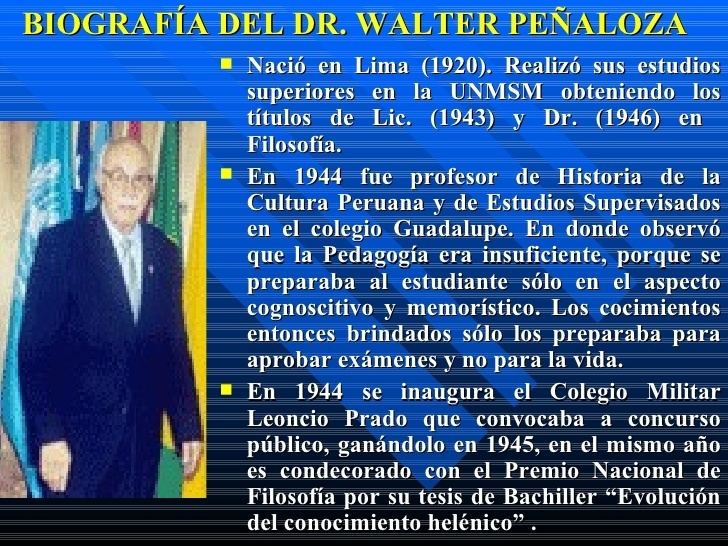 Walter Peñaloza Concepcin de educacin de walter Pealoza