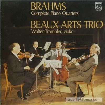 Walter Trampler Brahms Beaux Arts Trio Walter Trampler Complete Piano Quartets
