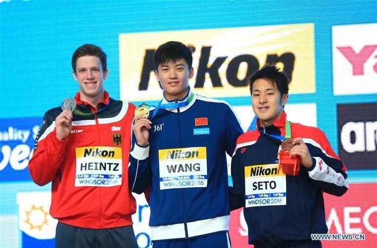 Wang Shun Chinese swimmer Wang Shun wins gold at Windsor in mens medley 200m