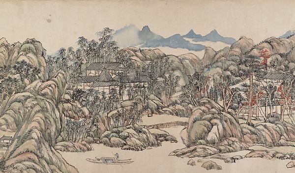 Wangchuan Villa, Wang Yuanqi (Chinese, 1642â1715), Handscroll; ink and color on paper, China