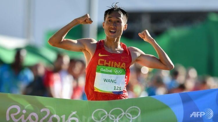 Wang Zhen (racewalker) Wang Zhen of China wins Gold in Mens 20 km Walk