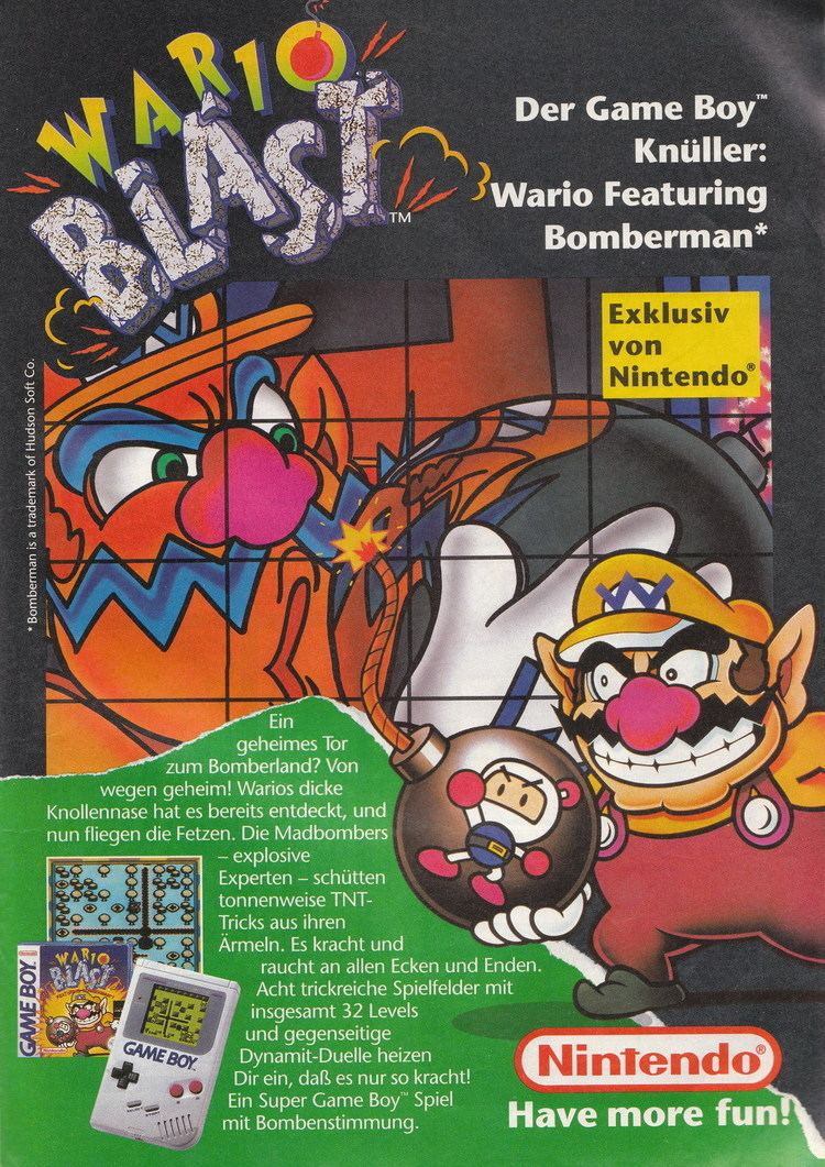 Wario Blast Supper Mario Broth German Wario Blast print ad