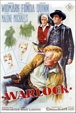 Warlock (1959 film) movie poster