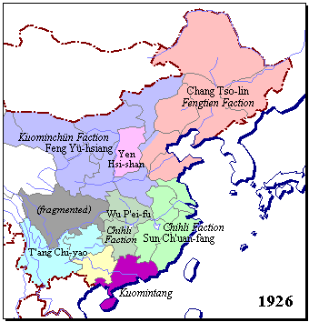 Warlord Era Map China During the Age of Warlords