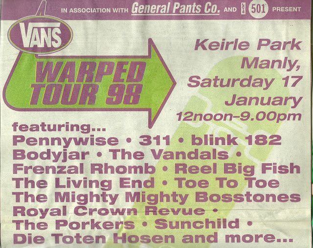 warped tour 1998 detroit