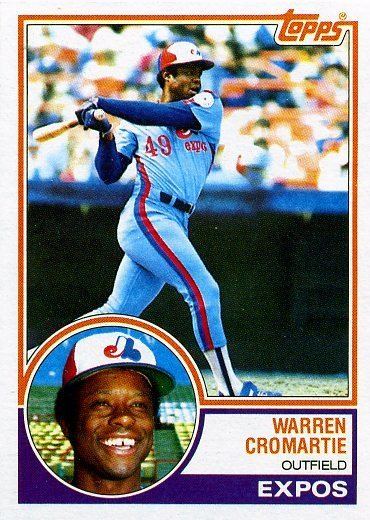 Warren Cromartie 1983 Topps 495 Warren Cromartie Montreal Expos Baseball