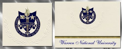Warren National University Graduation Announcements