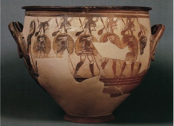 Warrior Vase Unknown Warriors Vase ca 1200 BC krater Late Helladic Mycenae