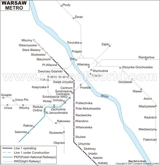Warsaw Metro Metro Map
