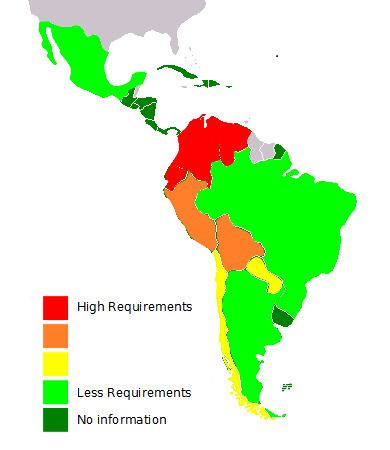 Wastewater discharge standards in Latin America