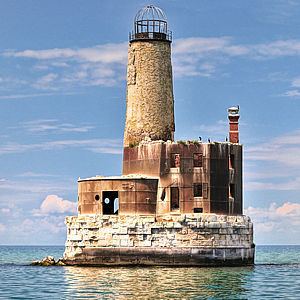 Waugoshance Light Northern Lake Michigan Lighthouses from Beaver Island
