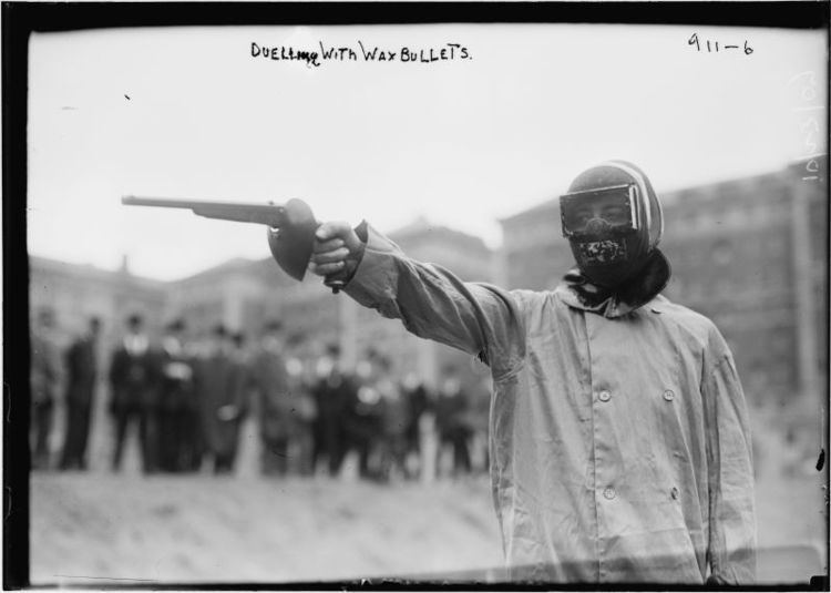Wax bullet In 1909 you could fakemurder your friends in a wax bullet duel