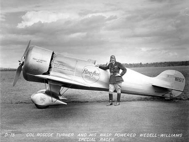 Wedell-Williams Model 44 Colonel Roscoe Turner and his WedellWilliams Model 44 Special Racer