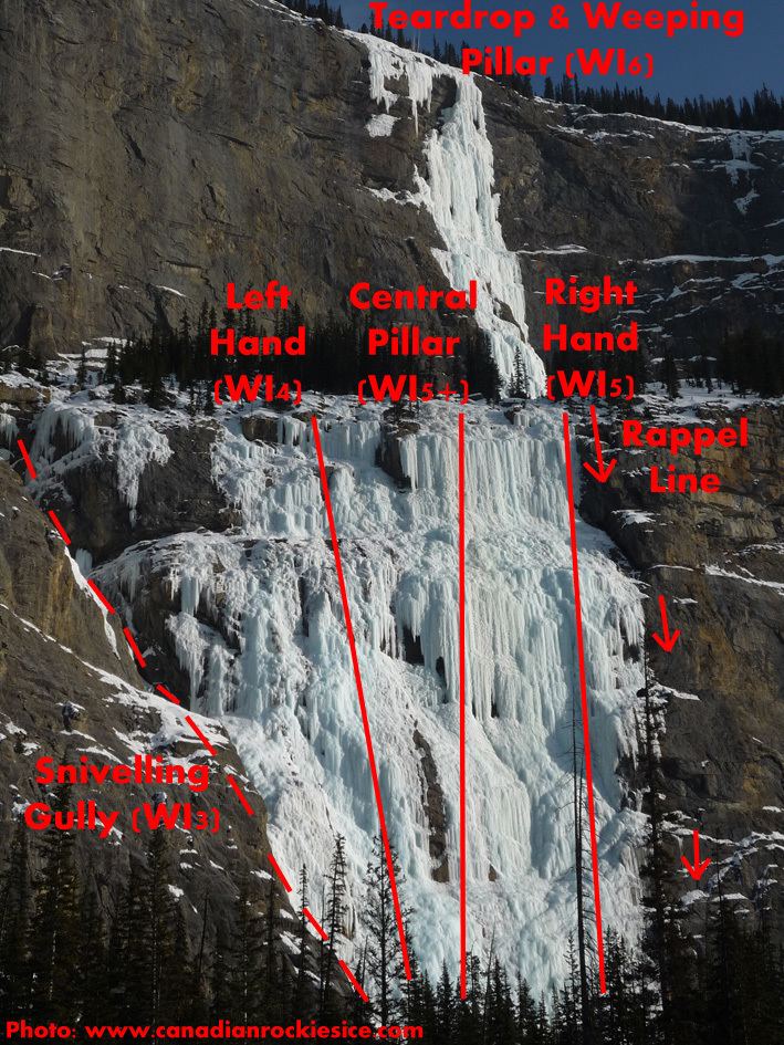 Weeping Wall (Alberta) Weeping Wall Lower Canadian Rockies Ice Climbing Encyclopedia