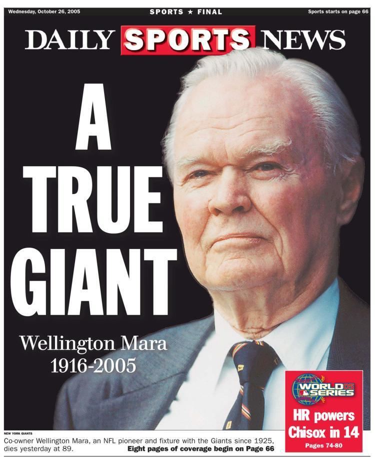 Wellington Mara Lupica Mara was an owner with a legacy as a team player NY Daily News