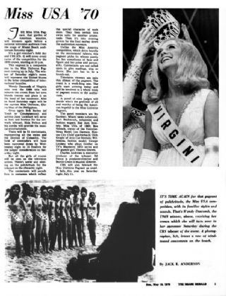 Wendy Dascomb Miss USA 1969 Wendy Dascomb Arts and Entertainment The Miami