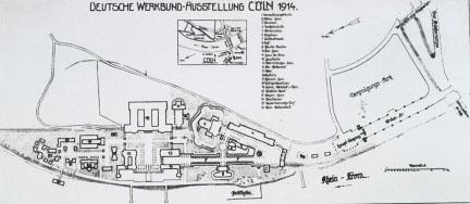 Werkbund Exhibition (1914) Weimar Architecture Cologne Werkbund Exhibition Plan 1914