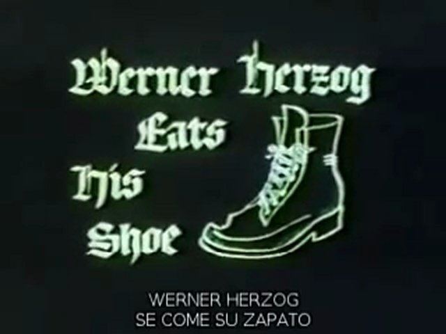 Werner Herzog Eats His Shoe Werner Herzog Eating His Shoe is All the Inspiration Youll Ever