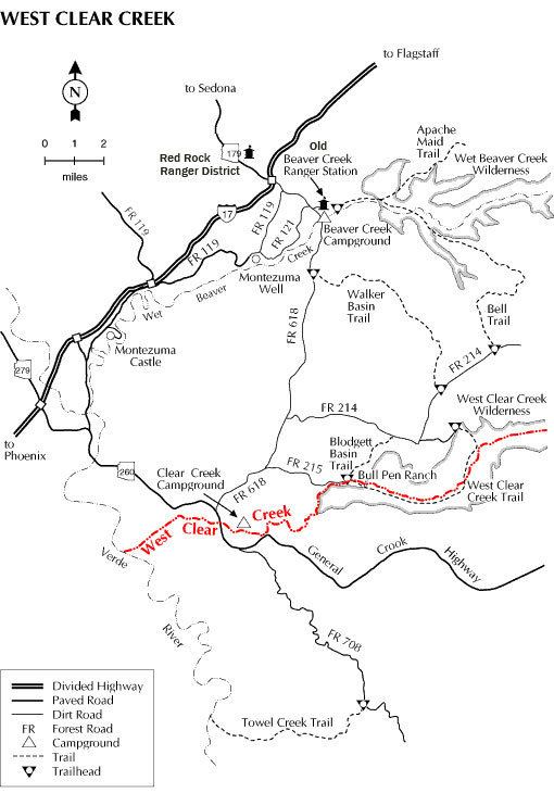 West Clear Creek Wilderness Coconino National Forest West Clear Creek