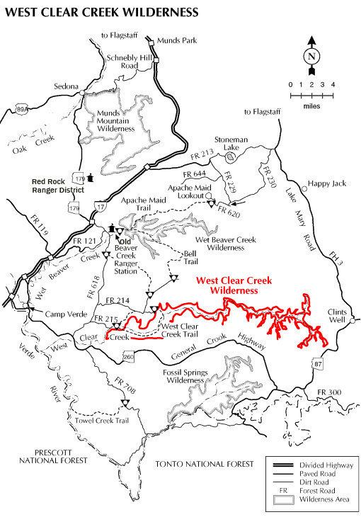 West Clear Creek Wilderness Coconino National Forest West Clear Creek Wilderness