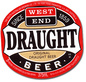 West End Draught Beer Adelaide
