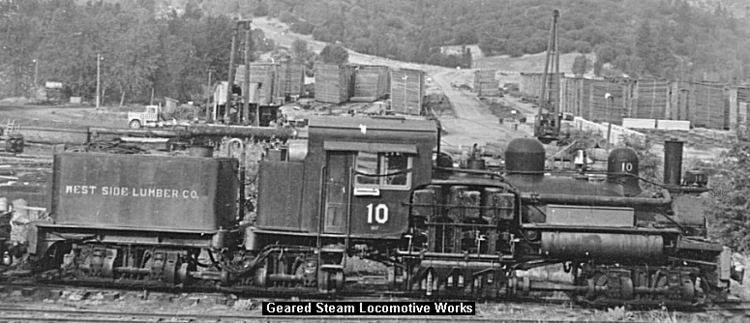 West Side Lumber Company railway Shay Images We Geared Steam Locomotive Works