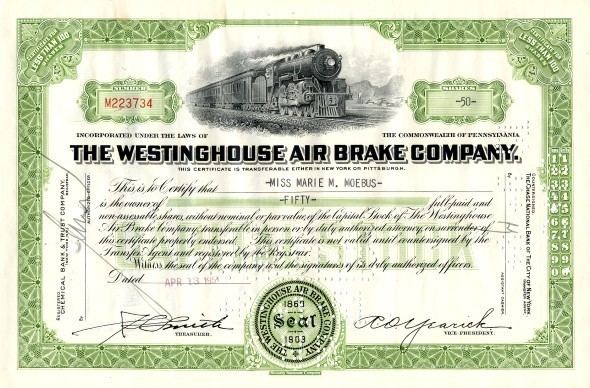 Westinghouse Air Brake Company epyimgcomayscripophilywestinghouseairbrake