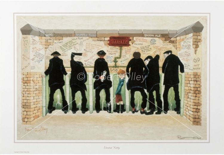 Westoe Netty Netty by local artist Robert Olley signed poster 40x63cm Print of