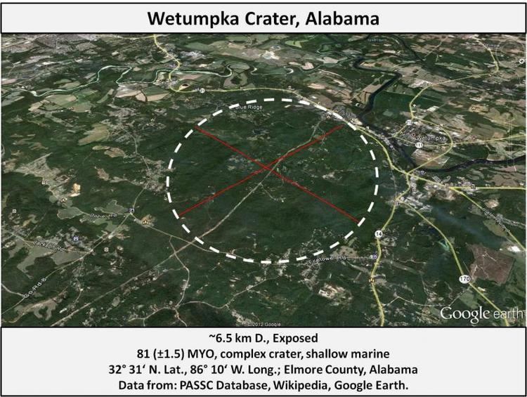 Wetumpka crater United States Meteorite Impact Craters Wetumpka crater Alabama