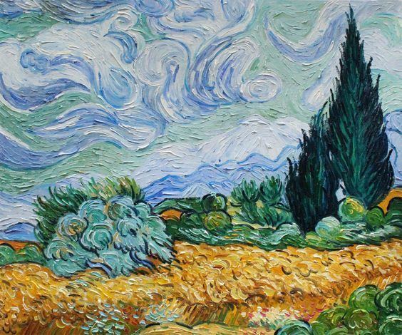 Wheat Field with Cypresses Van Gogh Reproduction Wheat Field with Cypresses Vincent Van Gogh