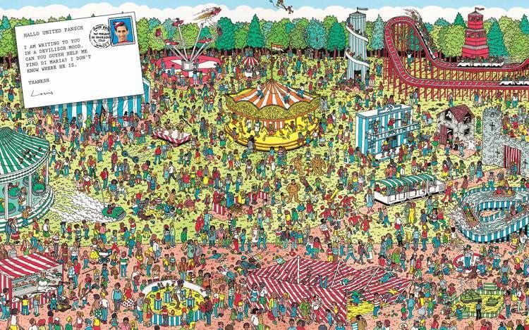 Finding Wally in an Amusement Park with lots of people