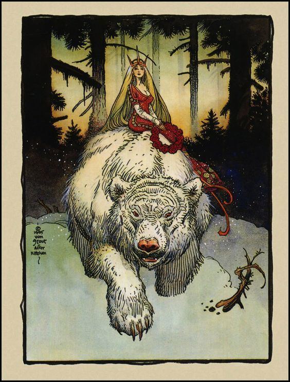 White-Bear-King-Valemon by William Stout an homage to Norwegian artist Theodor Kittelsen39s