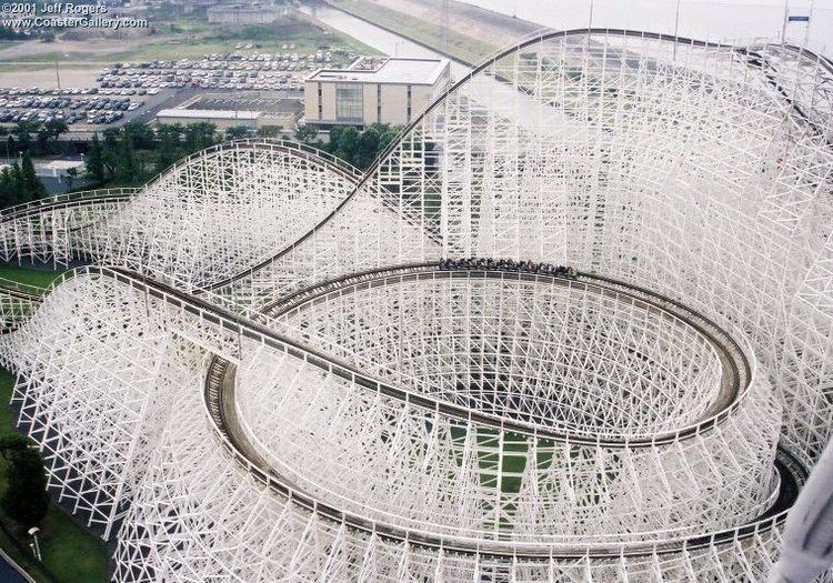White Cyclone Japanese roller coaster