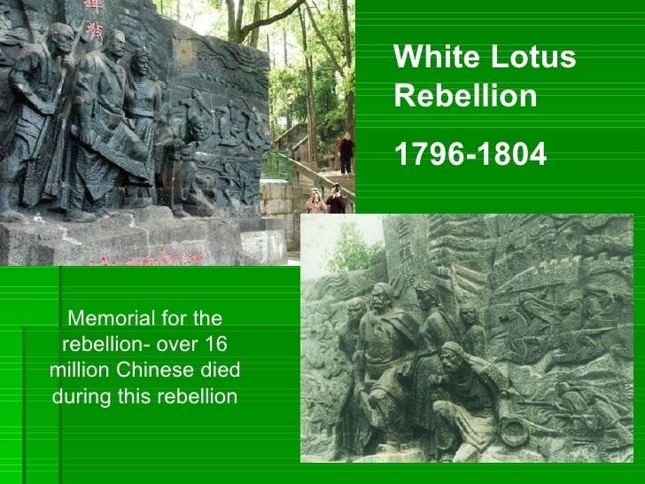White Lotus Rebellion Unit 6 lesson 3 manchu dynasty power point