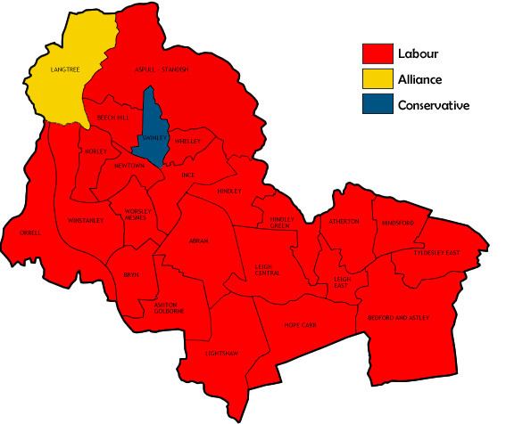Wigan Metropolitan Borough Council election, 1986