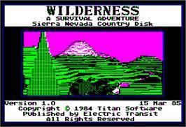 Wilderness: A Survival Adventure Wilderness A Survival Adventure Apple II Games Database