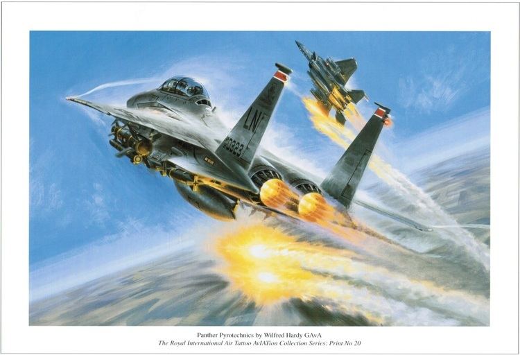 Wilfred Hardy Aviation Art Panther Pyrotechnic by Wilfred Hardy Aviation art