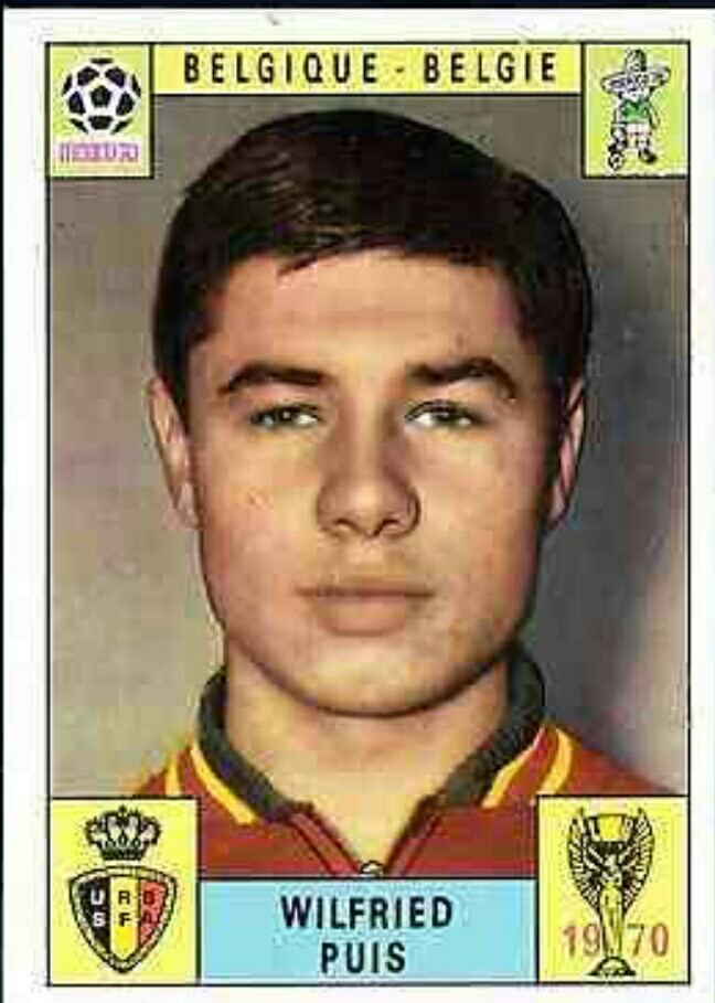 Wilfried Puis Wilfried Puis of Belgium 1970 World Cup Finals card cromos