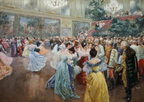 Wilhelm Gause Court ball in Vienna Wilhelm Gause as art print or hand painted oil