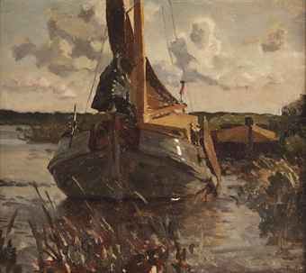 Willem Bastiaan Tholen Willem Bastiaan Tholen 18601931 A moored barge 20th