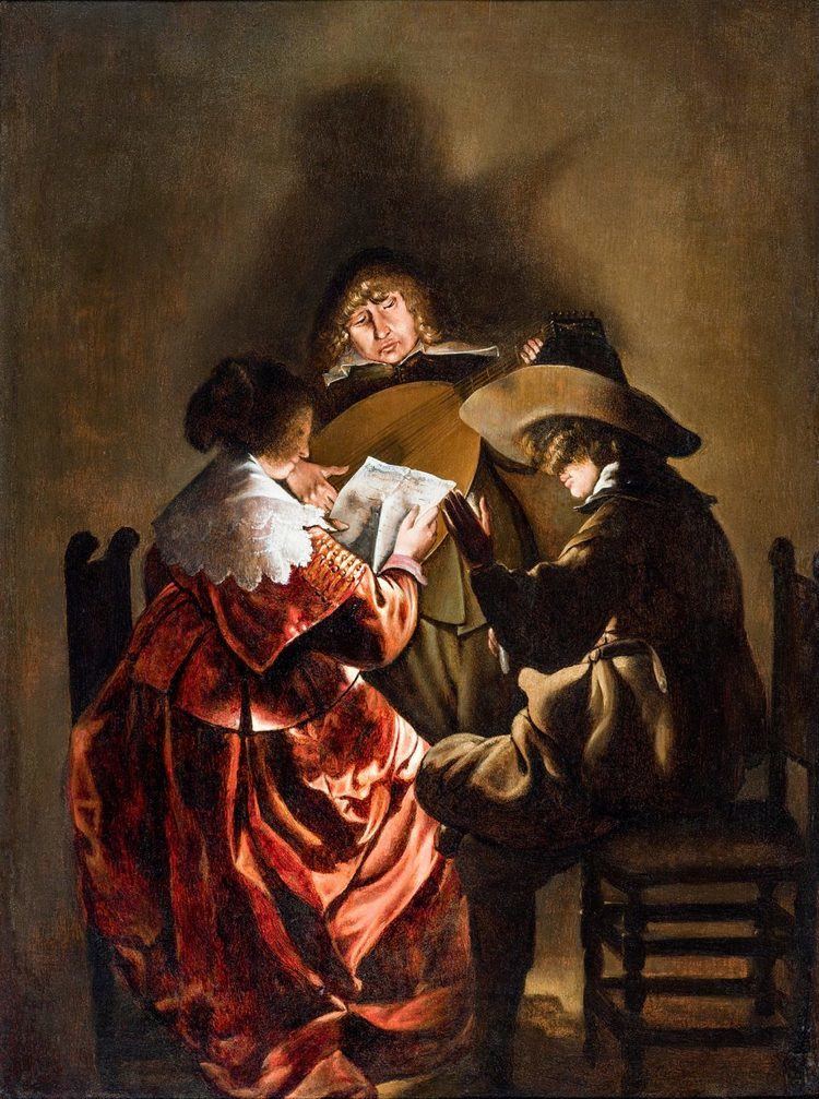 Willem Cornelisz Duyster Making Music and Reading a Letter Oil on panel 31 26 cm Willem