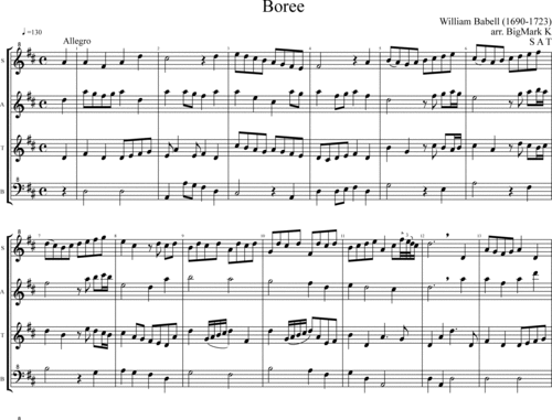 William Babell musicalioncom Boree William Babell Sheet music to download