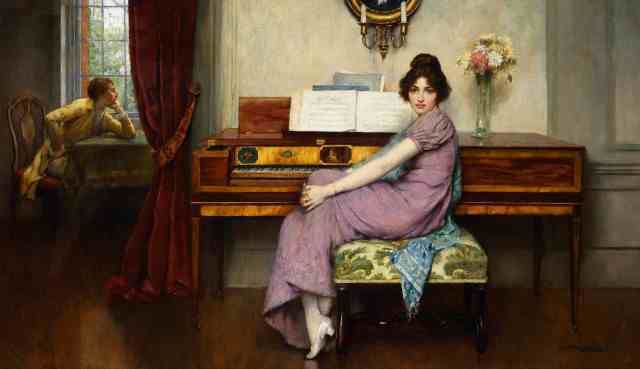 William Breakspeare Artwork by William Breakspeare The Reluctant Pianist Painting