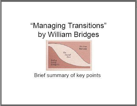 William Bridges (author) William Bridges Change Transitions and How to Navigate them