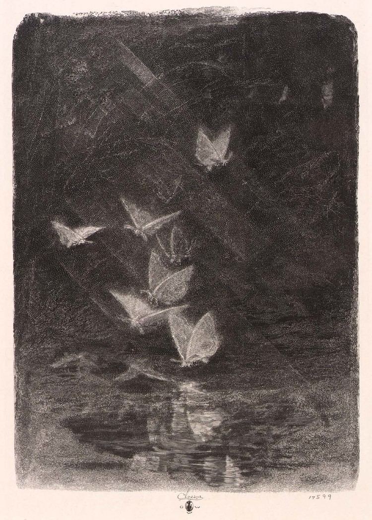 William Closson Night Moths by William Baxter Closson photomechanical wood