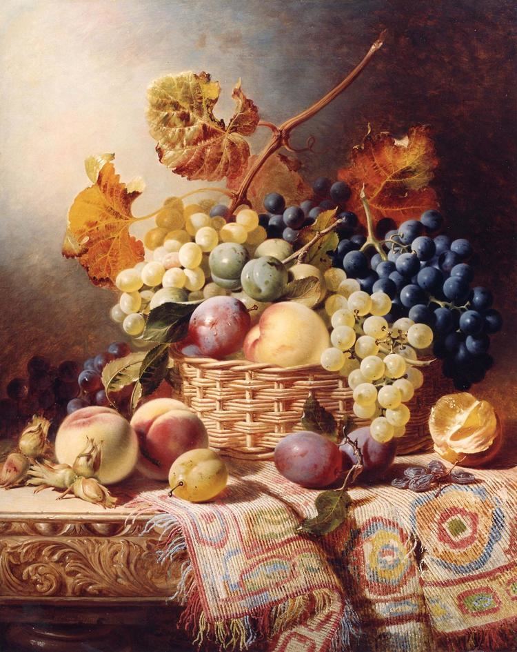 William Duffield William Duffield 1816 1863 Still Life with Basket of Fruit on