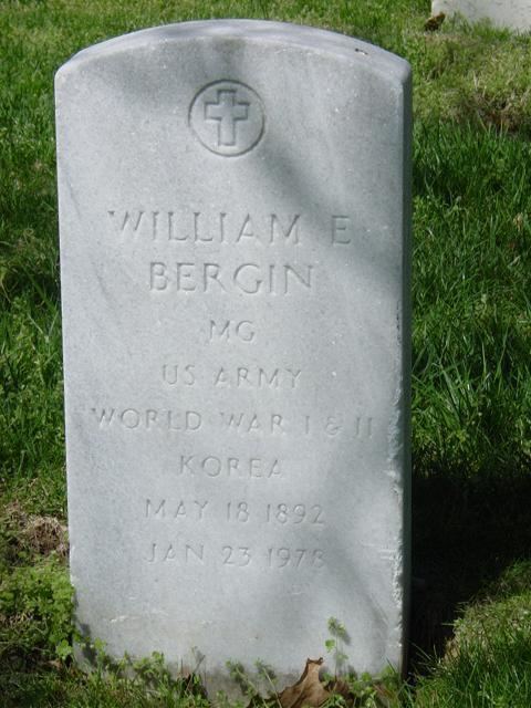 William Edward Bergin William Edward Bergin Major General United States Army