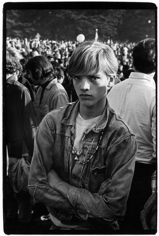 William Gedney Young man in crowd at concert SF0009 William Gedney